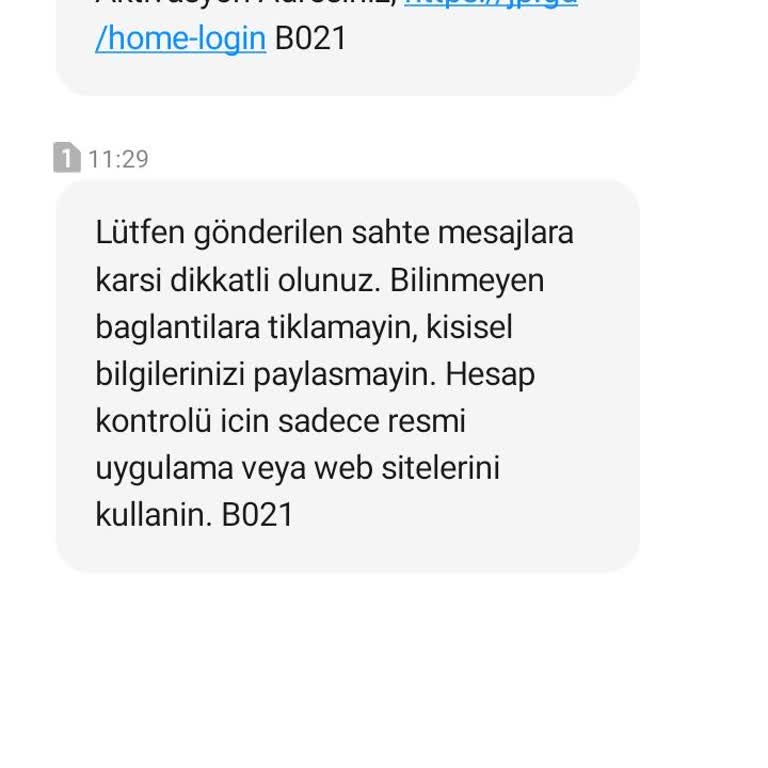 TOROSUNV (SMS) Yanlışlıkla Tıklanan Şüpheli Mesaj