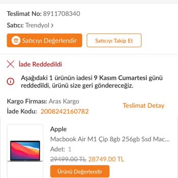 Trendyol'dan Hatalı Macbook Gönderimi Ve Müşteri Mağduriyeti