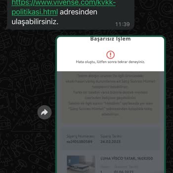 Vivense Müşteri Hizmetleri Ve Ürün Kalitesi Sorunu