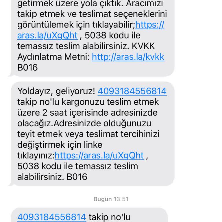 Aras Kargo'dan Teslim Edilmeyen Ürün Ve İletişim Sorunu
