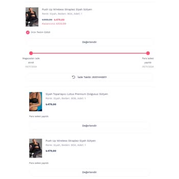 Sipariş Teslim Edilmedi Ve İade İstemiyorum