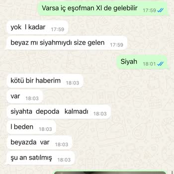 Yanlış Beden Ve Kötü Müşteri Hizmeti Deneyimi
