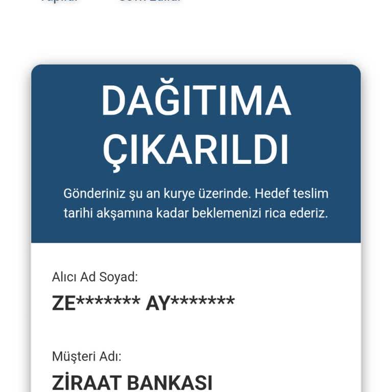 Bir Ayı Geçen Kart Teslimatı Sorunu