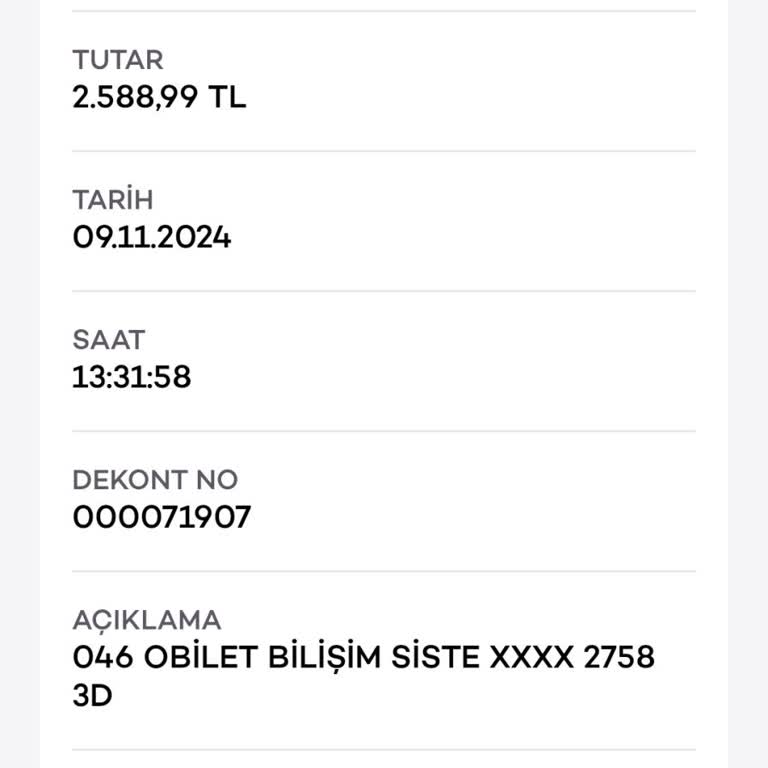 Bilet Alımında Yaşanan Sorun Ve İade Sıkıntısı