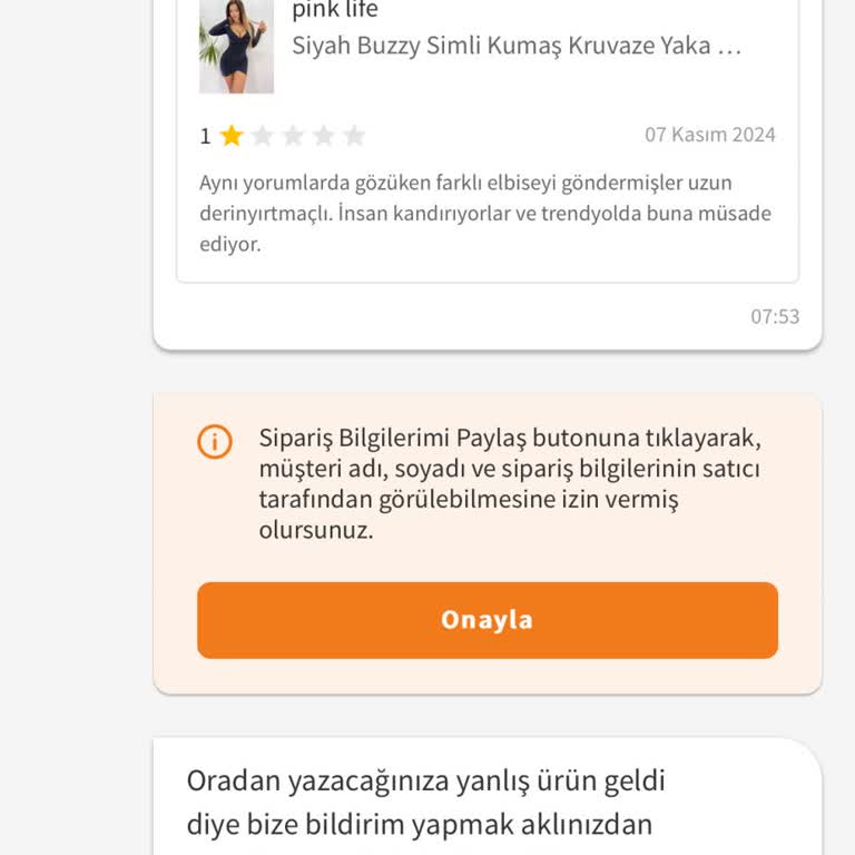 Yanlış Ürün Gönderimi Ve Saygısız Satıcı