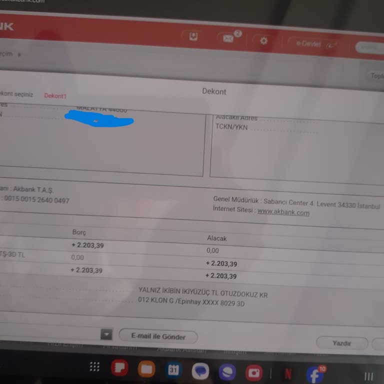 Bilgim Dışında Yapılan Harcama Ve Akbank Mobil Blokesi