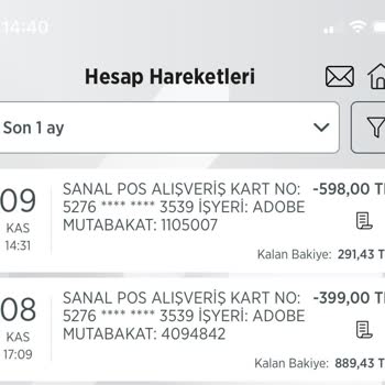 Adobe Üyeliği Ücreti Hatalı Kesildi