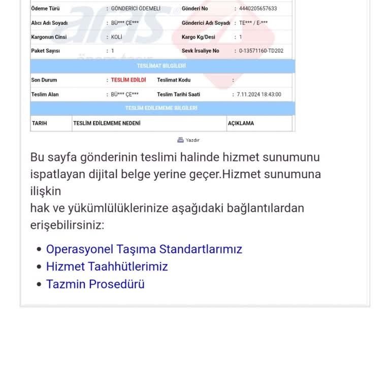 Teslim Edilmeyen Ürün Ve İletişimsizlik Sorunu