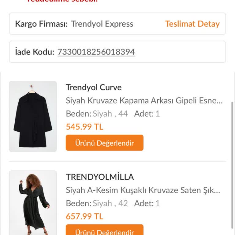 Trendyol Milla İade Sürecinde Yaşanan Sorunlar
