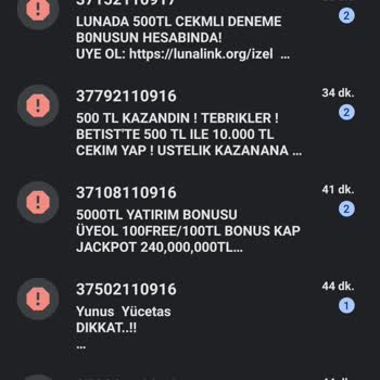 Vodafone'da Bahis Mesajları Sorunu