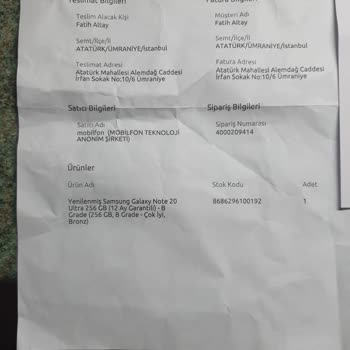 Yanlış Ürün Gönderimi Ve İade Sorunu