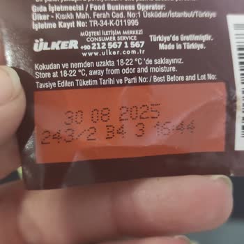 Bozuk Görünümlü Ülker Bitter Çikolata Sorunu