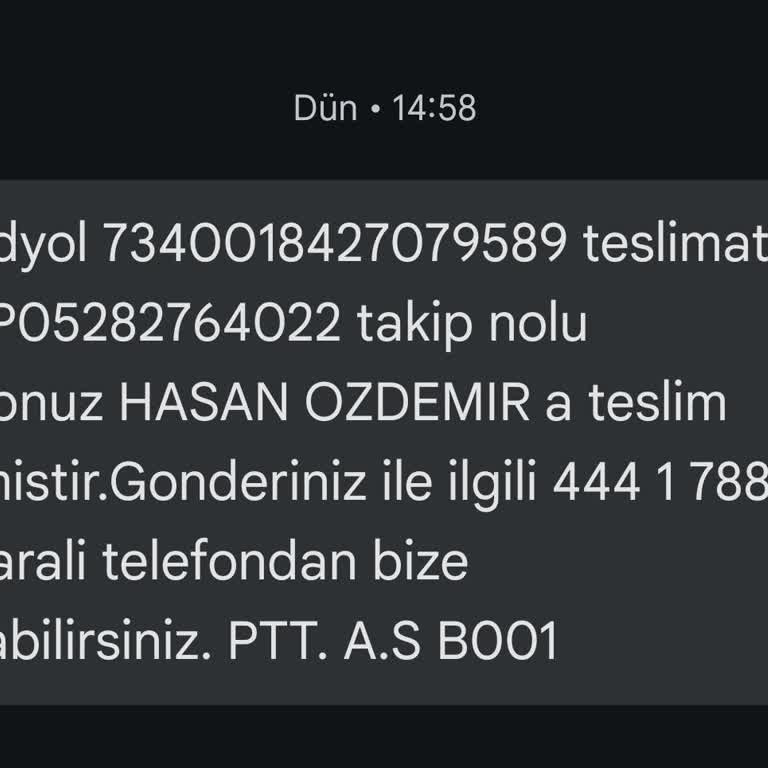 Kayıp Kargo Ve Yanıltıcı Teslimat Mesajı