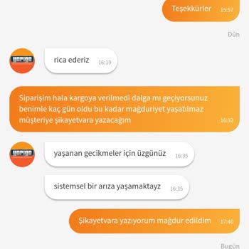 Geciken Sipariş Ve İlgisiz Satıcı