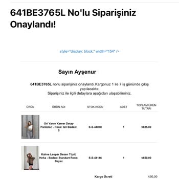 Sade Saraçoğlu'ndan Sipariş Ve İade Sorunları
