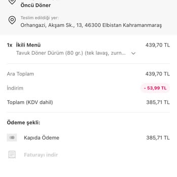 Siparişte Tuhaf Cisim Şoku
