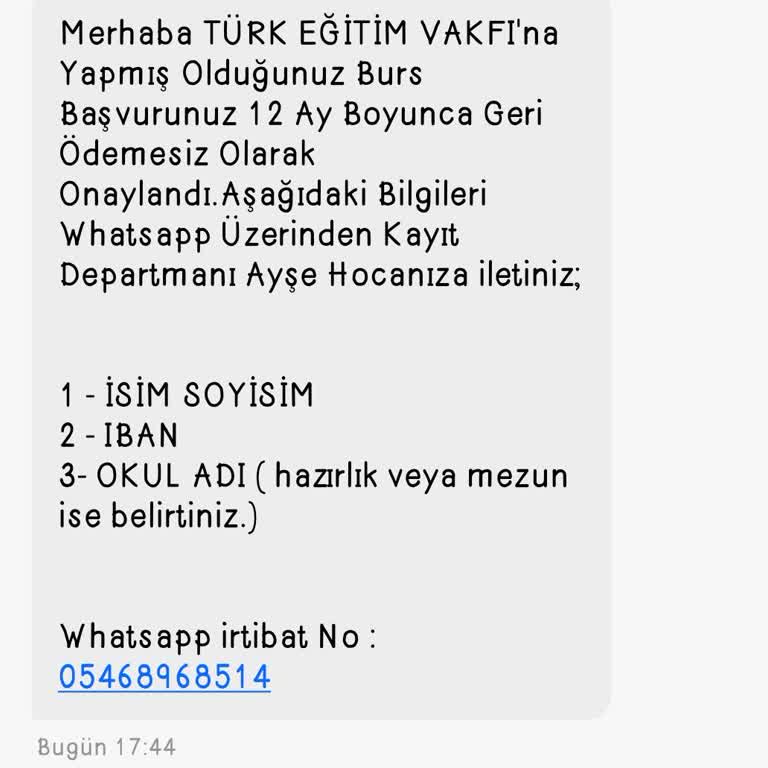 Yanıltıcı Burs Başvurusu Ve Kişisel Bilgi Talebi
