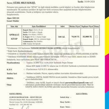 Gurur Matbaa Verilen İşi Yapmıyor