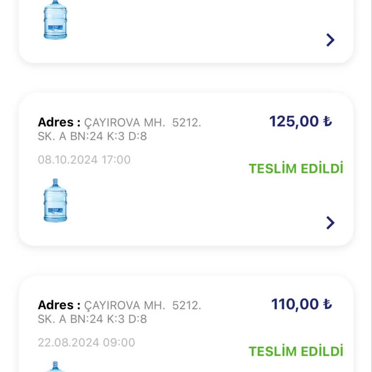 Erikli Su Siparişi Teslim Edilmedi Ve Yanlış Not Düşüldü