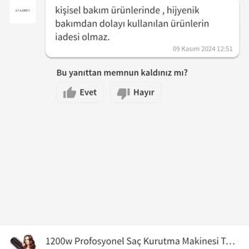 Trendyol'dan Aldığım Fön Tarağı Kısa Sürede Bozuldu Satıcı İlgisiz