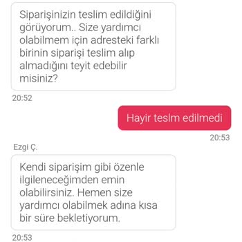 Teslim Edilmeyen Sipariş Ve İade Talebi