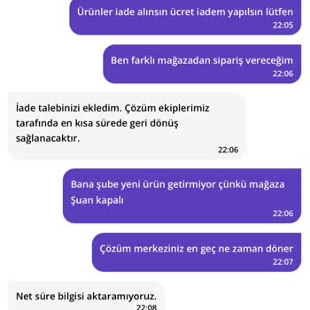 Getir Siparişim Yanlış Geldi Ve İade Talebim Bekletiliyor
