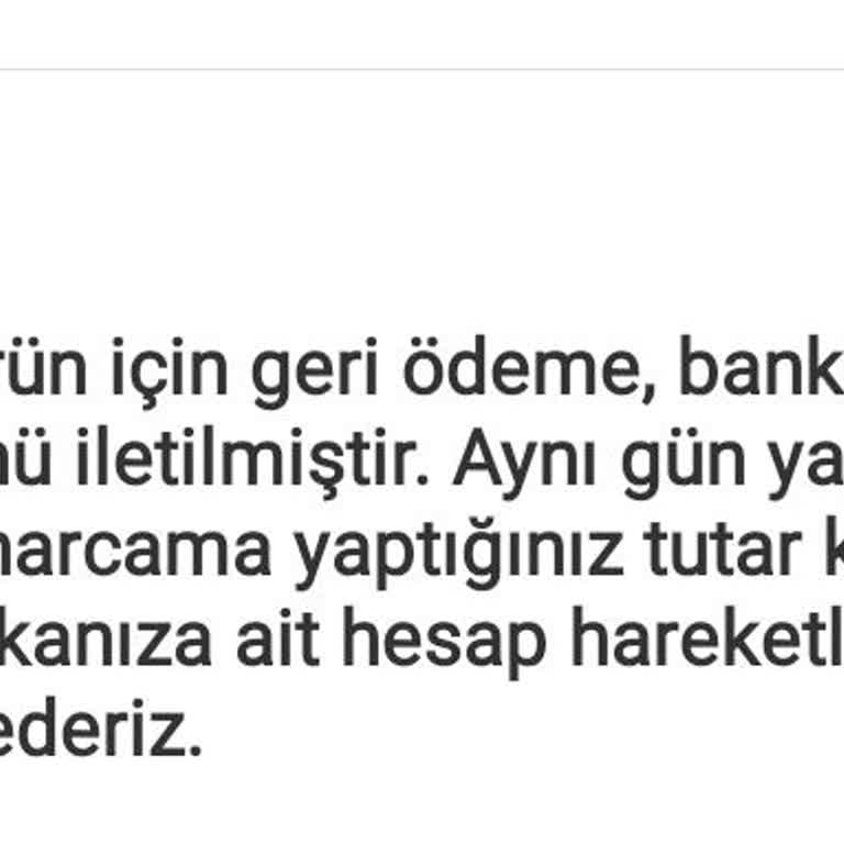 İptal Edilen Siparişin Ücreti Hala İade Edilmedi