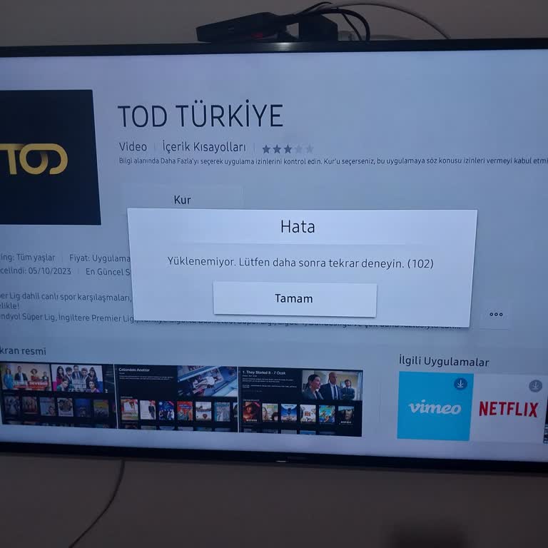 Samsung Televizyonda Uygulama Yükleme Sorunu