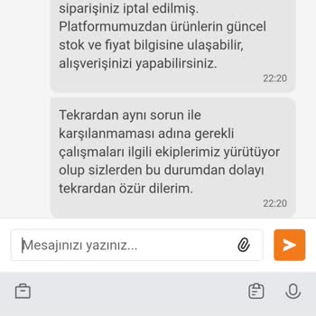 Yanlış Fiyatlama Nedeniyle İptal Edilen Sipariş Ve Yetersiz Telafi