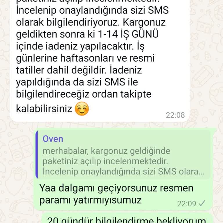 İade Sürecinde Sorun Yaşıyorum