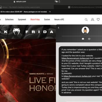 Venum Türkiye Sitesi Hakkında Güvenlik Endişesi