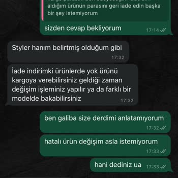 Hatalı Ürün Ve Yasal Dışı İade Politikası
