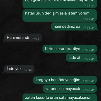 Hatalı Ürün Ve Yasal Dışı İade Politikası
