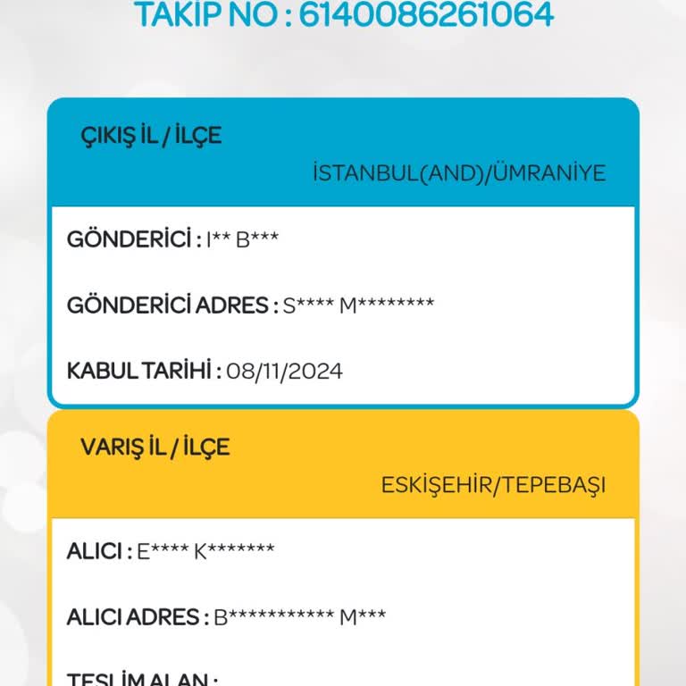 PTT Kargo Adres Sorunu Nedeniyle Teslim Edilemeyen Kargo