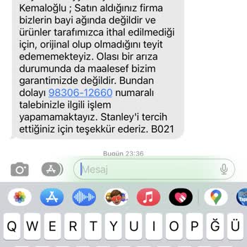Garanti Kapsamında Olmayan Stanley Termos Sorunu