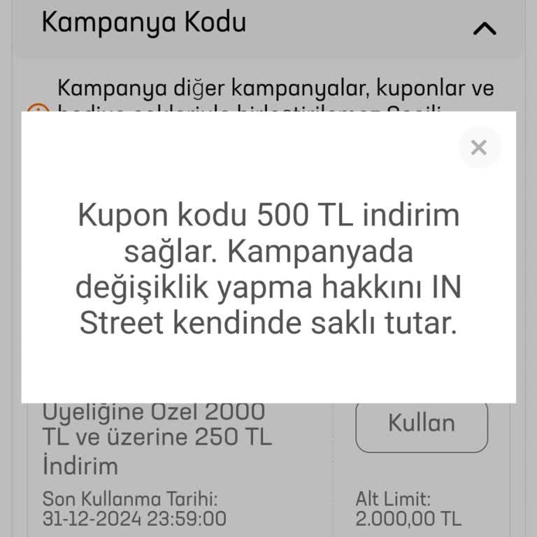 Hediye Çeki Kullanılamıyor
