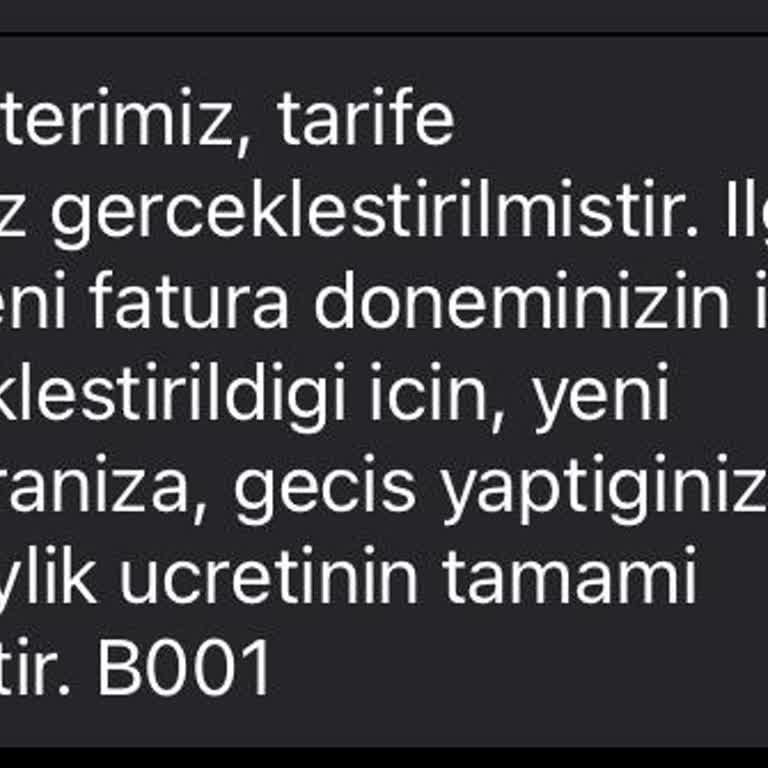 Yanlış Fatura Ücreti İle Karşılaşma