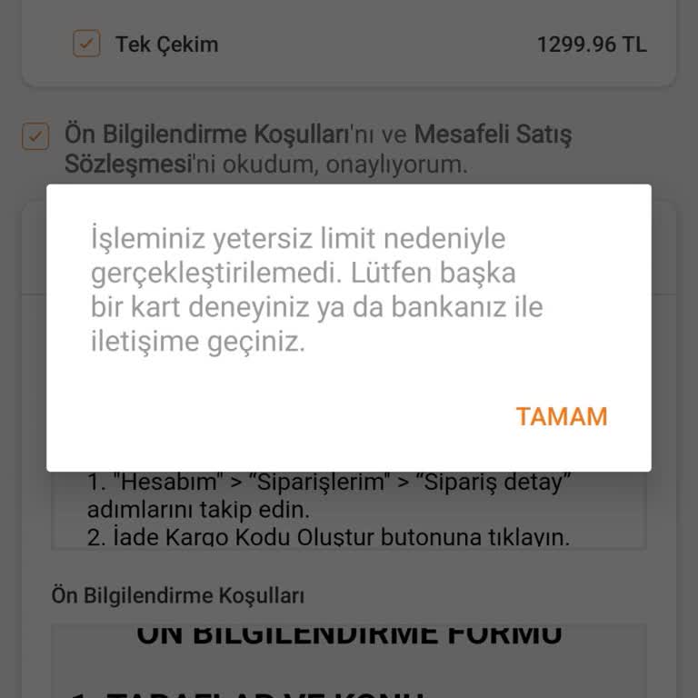 Ziraat Genç Kart İle Online Alışveriş Sorunu