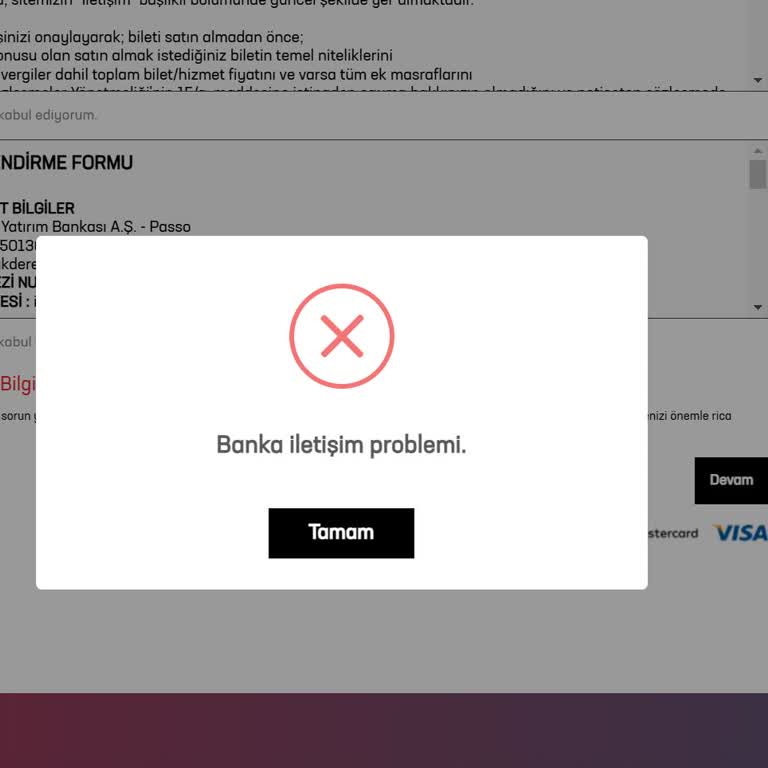 Passolig'de Tekrarlanan Banka İletişim Problemi