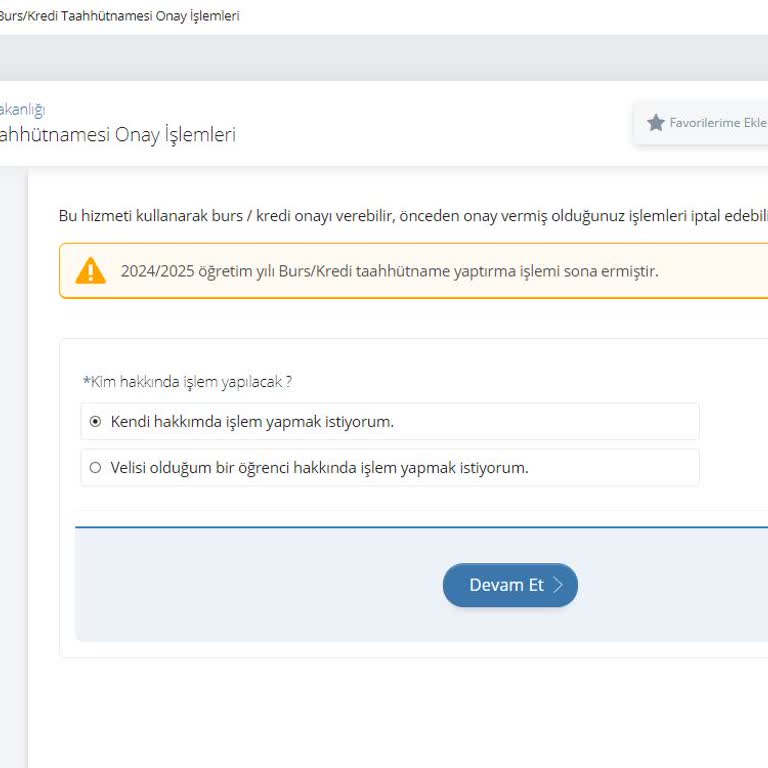 KYK Burs/Kredi Onay Süresi Yetersizliği