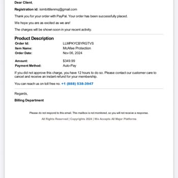 Yetkisiz PayPal İşlemi Ve Sahte Fatura İddiası