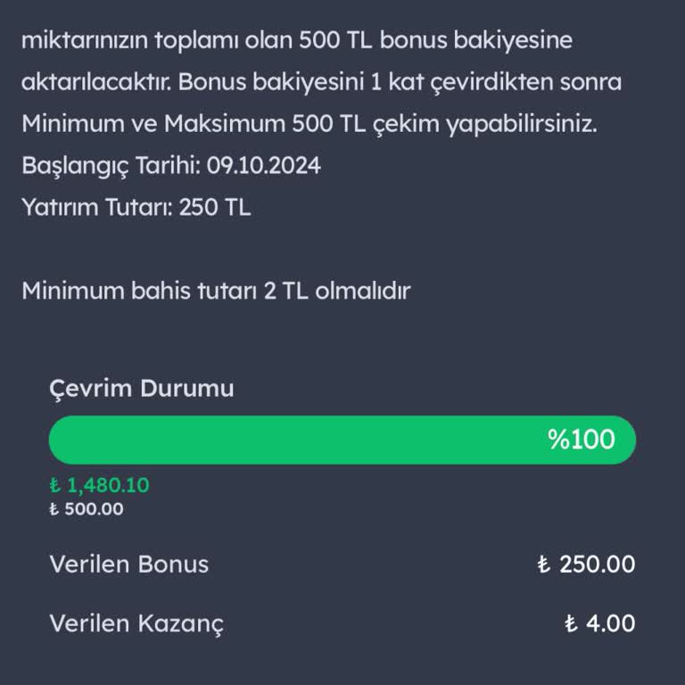 Bonus Çevriminde Haksızlık