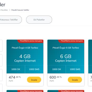 Pttcell Tarifelerinde Fiyat Tutarsızlığı