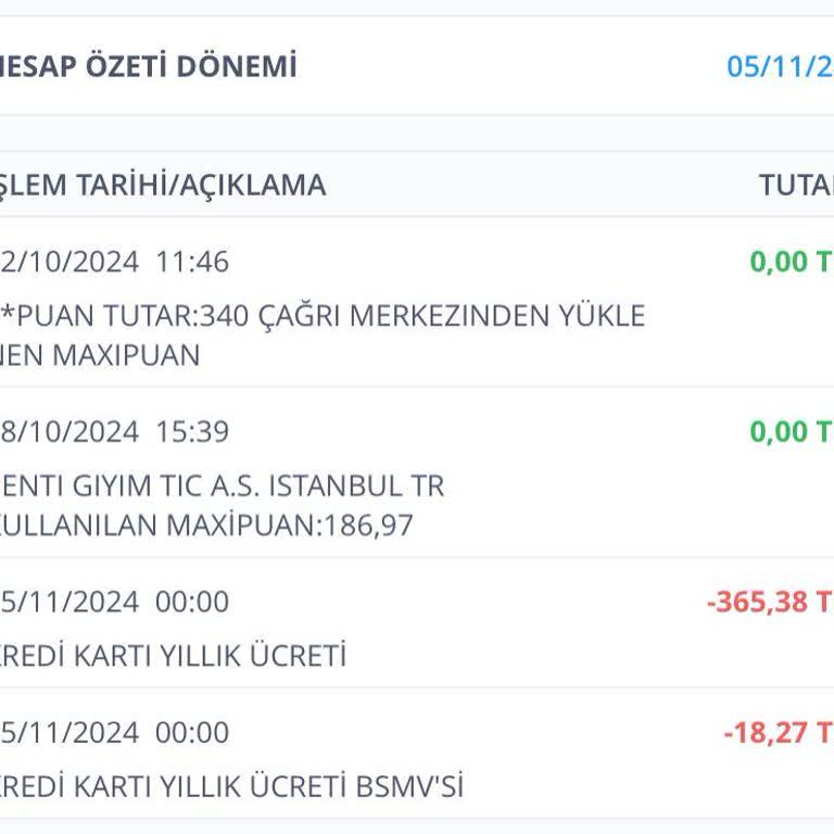 Kullanılmayan Karttan Çekilen Aidat Ve Tutarsız Müşteri Hizmetleri