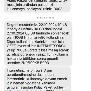 Vodafone Sınırsız Video Paketi Sorunu Ve Müşteri Hizmetleri İlgisizliği