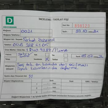 Deichmann'dan Alınan Puma Ayakkabının Hızla Yıpranması