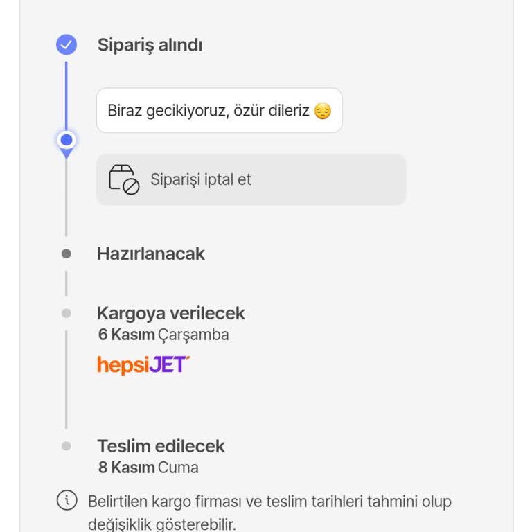 Ürün Kargoya Verilmedi, Müşteri Hizmetleri İlgisiz