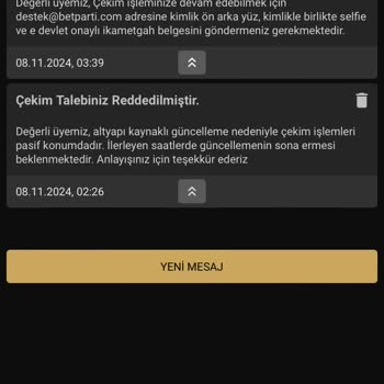 Betparti'de Çekim Reddi Ve Hesap Blokesiyle Karşılaştım!