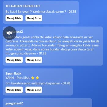 Oyun Yöneticisinin Uygunsuz Davranışları