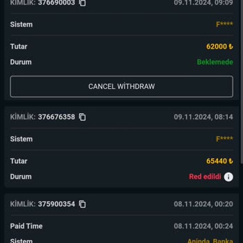 Haksız Çekim Reddi Ve Bakiyenin Düşmesi